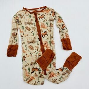 Miozing Western Cowboy themed bamboo onesie